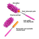 Phoenixes Retractable Long-Reach Washable Dusting Brush Microfiber Hand Duster with Telescoping Pole