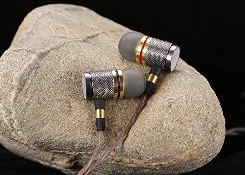 Betron YSM1000 Headphones, Earbuds, High Definition, in-Ear, Noise Isolating, Heavy Deep Bass for Apple iPhone, iPod, iPad, Samsung Cell Phones and Smartphones (Gold with Microphone)