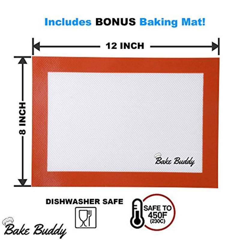 Large Silicone Pastry Mat Countertop-Protector – and Bonus Reusable Silicone Baking Mat – 17 x 26 inch with Measurements, Heat Resistant, Food Grade