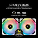 Corsair Hydro Series, H100i RGB PLATINUM SE, 240mm Radiator, Dual LL120 RGB PWM Fans