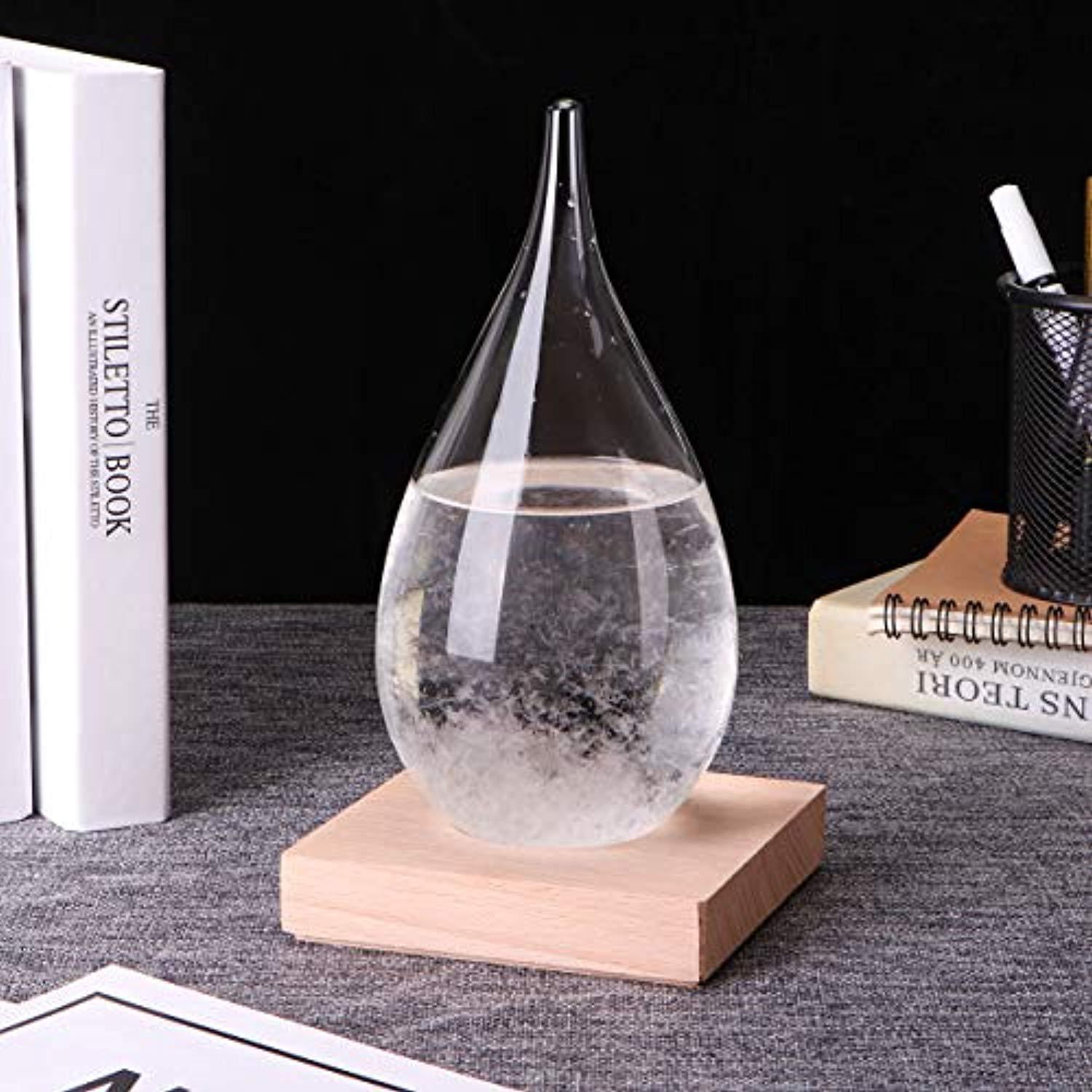 Storm Glass Weather Predictor-Creative Stylish Desktop Storm Glass Weather Bottle Forecast Perfect for Christmas/Birthday Gift and Home/Office Decorations