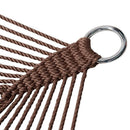 SUNMERHC Caribbean Hammock Soft-Spun Polyester Rope for Outdoor Garden Patio,450 lbs Capacity (Mocha)