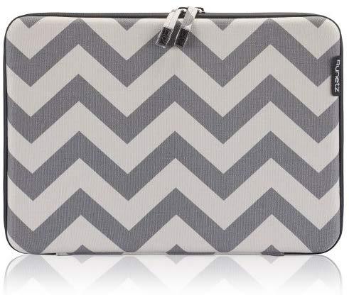 Runetz - MacBook Pro 15 inch Sleeve Hard Laptop Sleeve 15.4 inch Sleeve Notebook Computer Bag Protective Case Cover with Zipper - Chevron Gray