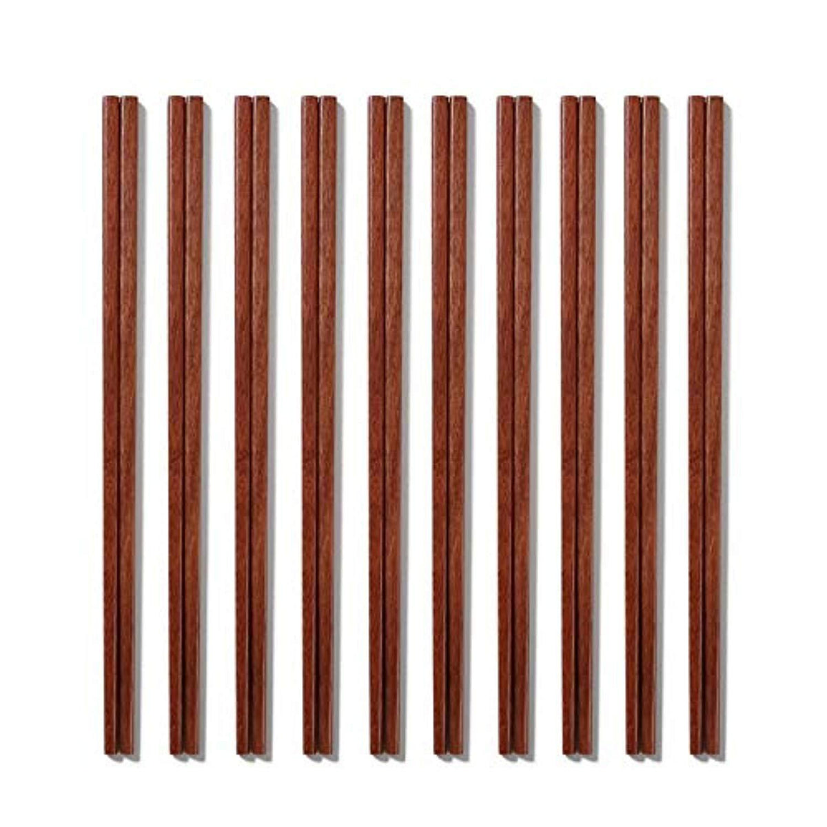 Wooden Chopsticks, Donxote 9.84 Inch Reusable Chinese Chopsticks Set of 10 Pairs