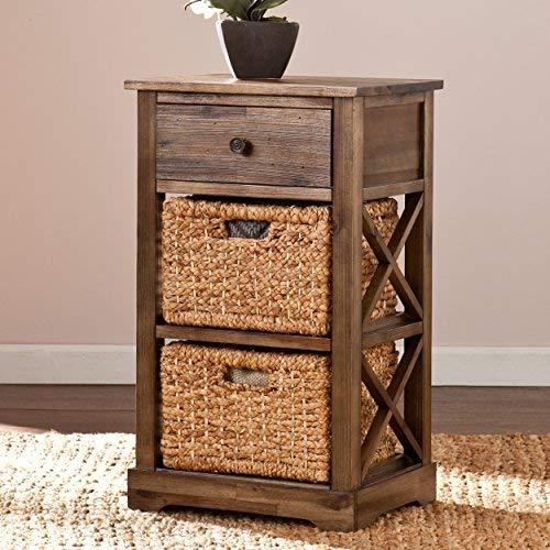 Southern Enterprises Jayton 2-Basket Storage Shelf, Brown