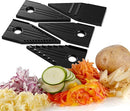 V Blade Stainless Steel Mandoline Slicer - Fruit and Food Slicer, Vegetable Cutter, Cheese Grater - Vegetable Julienne Slicer with Surgical Grade Stainless Steel Blades - Includes 6 Different Inserts