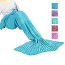 Maxchange Mermaid Blanket, Handmade High Density Crochet Mermaid Tail Blanket,Recommend Adult Size for Who is Over 5 Feet, Soft and Warm Gift for Girl, Girlfriend and Daughter