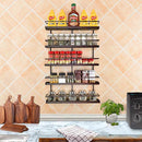 5 Tier Wall Mount Spice Rack Organizer,Pantry Cabinet Door Spice Shelf Storage