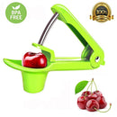 Cherry Pitter– Tekcast Olive and Cherry Pitter Remover Stoner Tool with Food-Grade Silicone Cup, Space-Saving Lock Design and Lengthened Splatter Shield Dishwasher Safe