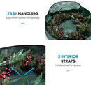 Premium Christmas Wreath Storage Bag 36” - Dual Zippered Storage Container & Durable Handles, Protect Artificial Wreaths by ZOBER
