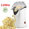 Hot Air Popcorn Popper, Popcorn Maker, 1200W Electric Popcorn Machine with Measuring Cup and Removable Lid, Healthy Popcorn Maker for Home, No Oil Needed, Great For Kids (White)