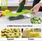 Mandoline Slicer Kainnt Adjustable Mandoline with 5 Thickness Settings Interchangeable Stainless Steel Blades -Vegetable Peeler Slicer+One Clean Brush, Food Container