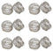 SKAVIJ Round Mesh Napkin Rings Set of 12 Silver for Wedding Banquet Dinner Decor Favor