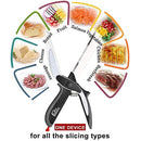 Kitchen Food Cutter Chopper Clever Kitchen Knife with Cutting Board, Clever Multipurpose Food Scissors Stainless Steel Vegetable Slicer Fruit Cutter Quick & Easy to Cut BBQTools