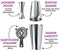 Boston Cocktail Shaker Set: Professional Weighted Bar Shaker with Hawthorne Strainer and Japanese Jigger - Perfect Home Bartender Kit For an Awesome Drink Mixing Experience - Exclusive Recipes Bonus