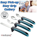 BunMo Easy Grip Cutlery - Great for The Elderly, Disabled Or Those Suffering with Tremors and Trembling Hands. Easy Pick up. (1x Set)
