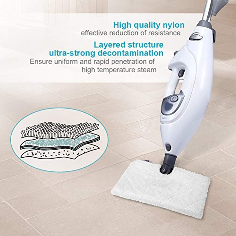 YISSVIC 6 Pack Steam Pocket Mop Pads Compatible Replacement Mop Pads for Shark Euro Pro S3501 S3601 S3901