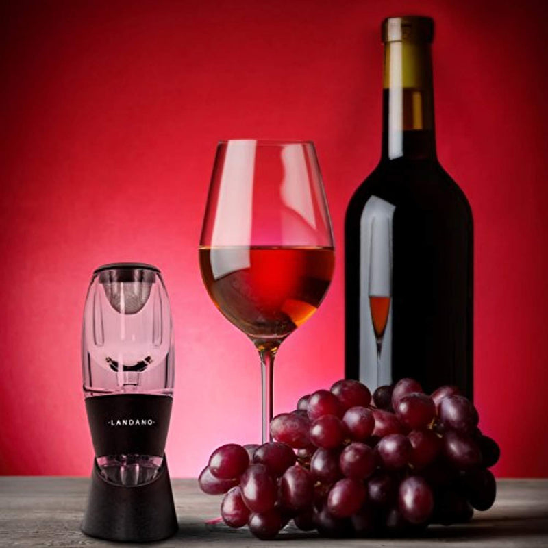 Best Wine Aerator Decanter - Premium Red Wine Pourer & Diffuser with Gift Box, Stand, Velvet Pouch and BONUS ebook
