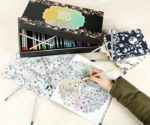 SUDEE STILE Colored Pencils 150 Unique Colors (No Duplicates) Art Drawing Colored Pencils Set with Case Sharpener