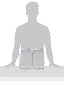 2 Pack - 1 Gallon Mason Jar - Glass Jar Wide Mouth with Airtight Foam Lined Plastic Lid - Safe Mason Jar for Fermenting Kombucha Kefir - Pickling, Storing and Canning - By Kitchentoolz
