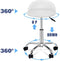 Adjustable Hydraulic Rolling Swivel Salon Stool Chair Tattoo Massage Facial Spa Stool Chair with Back Rest (PU Leather Cushion) (1PCS)