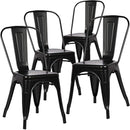 POLY & BARK EM-112-BLK-X4 Trattoria Side Chair in Black (Set of 4)