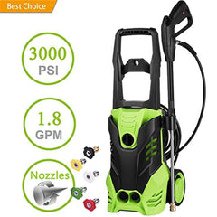 BEBEKULA 2030 PHC Electric Pressure Washer 1.76GPM w/Power Hose Nozzle Gun and 5 Quick-Connect Spray Tips