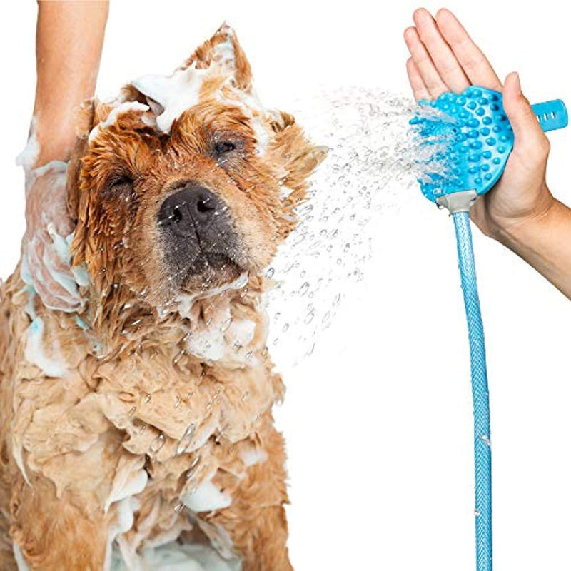 Bennies World Pet Shower Tool - Bath Sprayer and Scrubber for Dogs Cats Horses - Adjustable