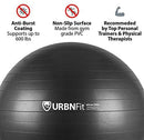 URBNFit Exercise Ball (Multiple Sizes) for Fitness, Stability, Balance & Yoga - Workout Guide & Quick Pump Included - Anti Burst Professional Quality Design