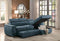 Homelegance Ferriday 98" x 66" Sectional Sleeper with Storage, Blue