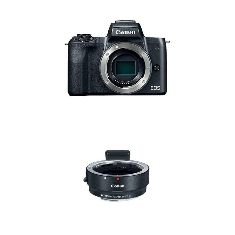 Canon EOS M50 Mirrorless Camera Kit w/EF-M15-45mm and 4K Video (Black)