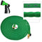 HOMER Garden Hose Improved Version,Garden Hose Pipe Expandable with Extra Strength Stretch Material and Brass Connectors Bonus FREE 8 Way Spray Nozzle,Carrying Bag and Holder Hanger (Green) by (50ft)