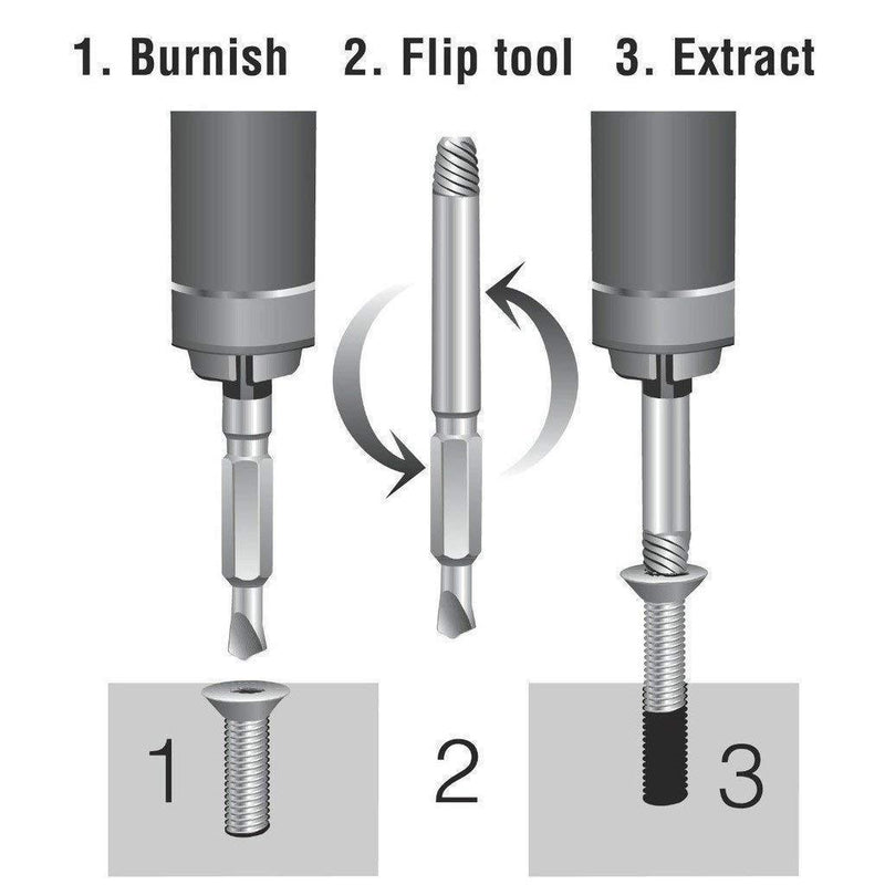 4PCS Damaged Screw Remover and Extractor Set by EasyOut - Stripped Screw Remover.