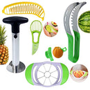 TOOYU Fruit Slicer Peeler Set of 6, Watermelon Slicer, Pineapple Corer, Apple Slicer, Banana Slicer, Avocado Slicer and Orange Peeler, Kitchen Fruit Tools Set