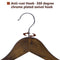 JS HANGER Solid Wooden Suit Hangers Retro Finish with Anti-Rust Hooks and Non-Slip Bar - 20 Pack