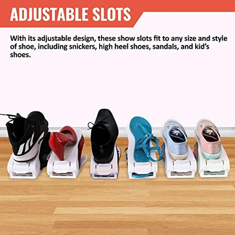 Homeries Shoe Slots Space Saver, Shoe Slots Organizer, Adjustable Shoe Slots Rack (18) Piece