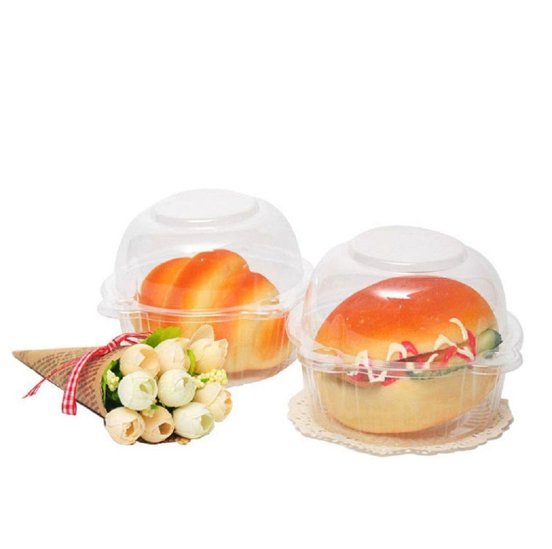 50 Pack Clear Plastic Single Individual Cupcake Muffin Dome Holders Cases Boxes Cups Pods by Cakes of Eden