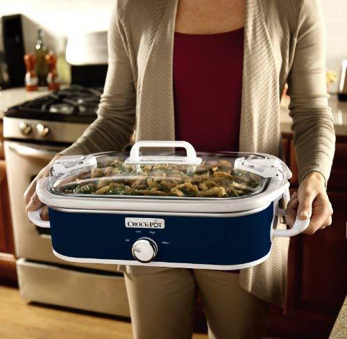 Crockpot 3.5-Quart Casserole Crock Manual Slow Cooker, Charcoal