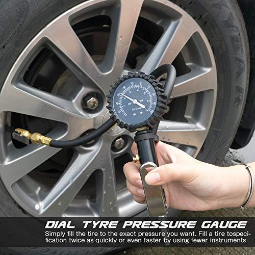 BOSONER Portable Air Compressor Pump, Tire Inflator, 12V DC Portable Air Compressor for Car Tires with LED Light for Car, Auto Shut-Off, Motorcycle, Bicycle, Balls and Other Inflatable Equipment