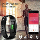 Updated 2019 Version High-End Fitness Tracker HR, Activity Trackers Health Exercise Watch with Heart Rate and Sleep Monitor, Smart Band Calorie Counter, Step Counter, Pedometer Walking for Men & Women