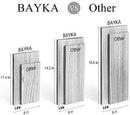 BAYKA Floating Shelves Wall Mounted, Rustic Wood Wall Shelves Set of 3 for Bedroom, Bathroom, Living Room, Kitchen
