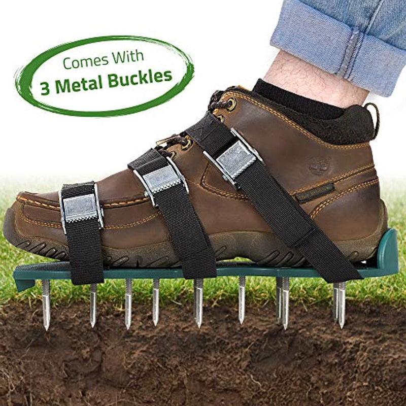 Scuddles Lawn Aerator Spike Shoes - For Effectively Aerating Lawn, Soil – With 3 Adjustable Straps & Heavy Duty Metal Buckles – Universal Size that Fits all - For a Greener and Healthier Yard & Garden Tool