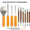 Joyousa Pumpkin Carving Tools Kit - 10 Piece Heavy Duty Stainless Steel Jack-O-Lantern Halloween Sculpting Set