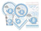 Blue Elephant Baby Shower Party Package - Serves 16 (Blue)