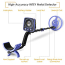 INTEY Metal Detector for Adults and Kids Waterproof GC-1065 Metal Detectors for Amateur Adjustable(35"-45") High Accuracy with LED Flash Light &Two Mode(Multi-Function Folding Shovel)