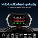 Car HUD OBD2/GPS Dual Systems Head Up Display iKiKin Digital Car GPS Speedometer with Compass Test Brake Test Fault Code Reader Engine RPM OverSpeed Alarm Water Temperature for All Vehicle