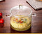 INSTACAN 1.5L High Borosilicate Heat-resistant Glass Clear Pasta Instant Noodle Pot Pan Stew Cooker Baby Food Milk Sauce Hot Pot with Lid Mini Size Cookware