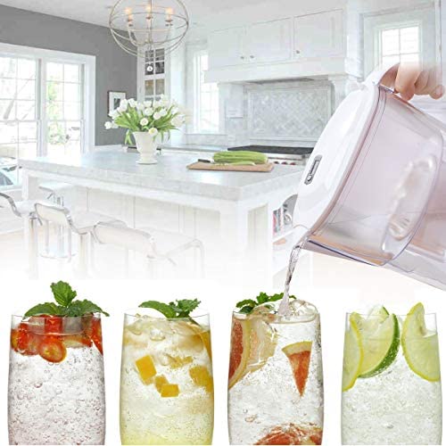 Homeleader Water Filter Pitcher, 3.5L Purifier with Electronic Filter Indicator, 1 Standard Filters, BPA Free, Technology for Superior Filtration & Taste