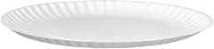 Comfy Package [300 Pack] Bulk Disposable White Uncoated Paper Plates, 9 Inch Large