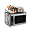 Dazone Metal Microwave Rack Shelf Kitchen Counter and Cabinet Shelf (Black)